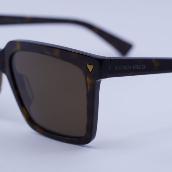 Bottega Veneta BV1254S 002 Sunglasses Havana Square Frame, Brown Lenses - Picture 4 of 10